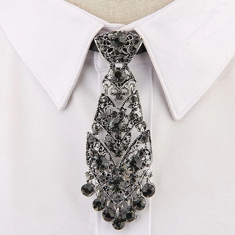 Fashion Personality Neckties Trendy General Party Wedding Ceremony Metal Short Luxury Tie Men Accessories