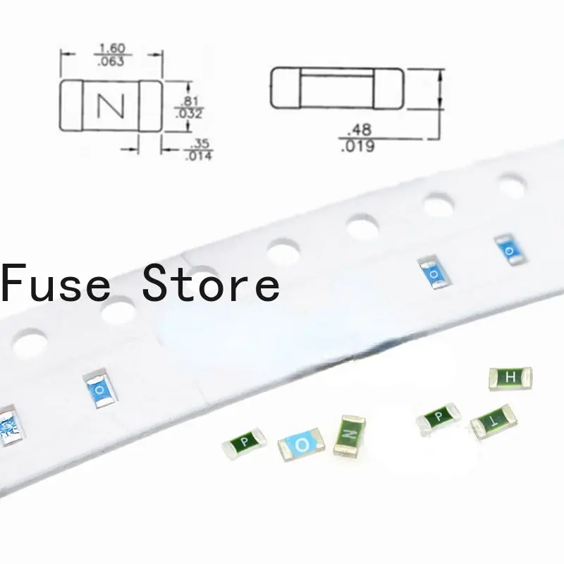 50PCS 0603-T250 Chip Blown Disposable Fuse Slow Break 2500mA Silk Screen O 0603 2.5A32V