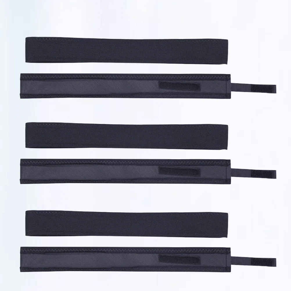 

6 Pcs Tether Hat Black Cap Adjustable Drawstring Sweat Band DIY Accessories
