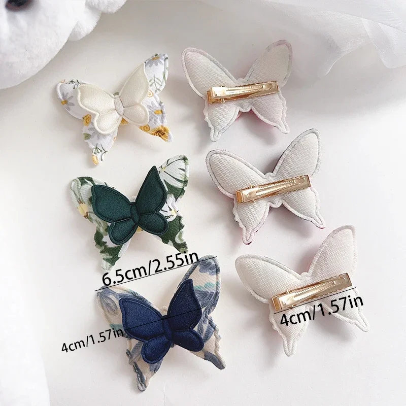 4 unids/lote nuevo Clip de pelo de lazo sólido de doble capa lindo hecho a mano para accesorios para el cabello de niños
