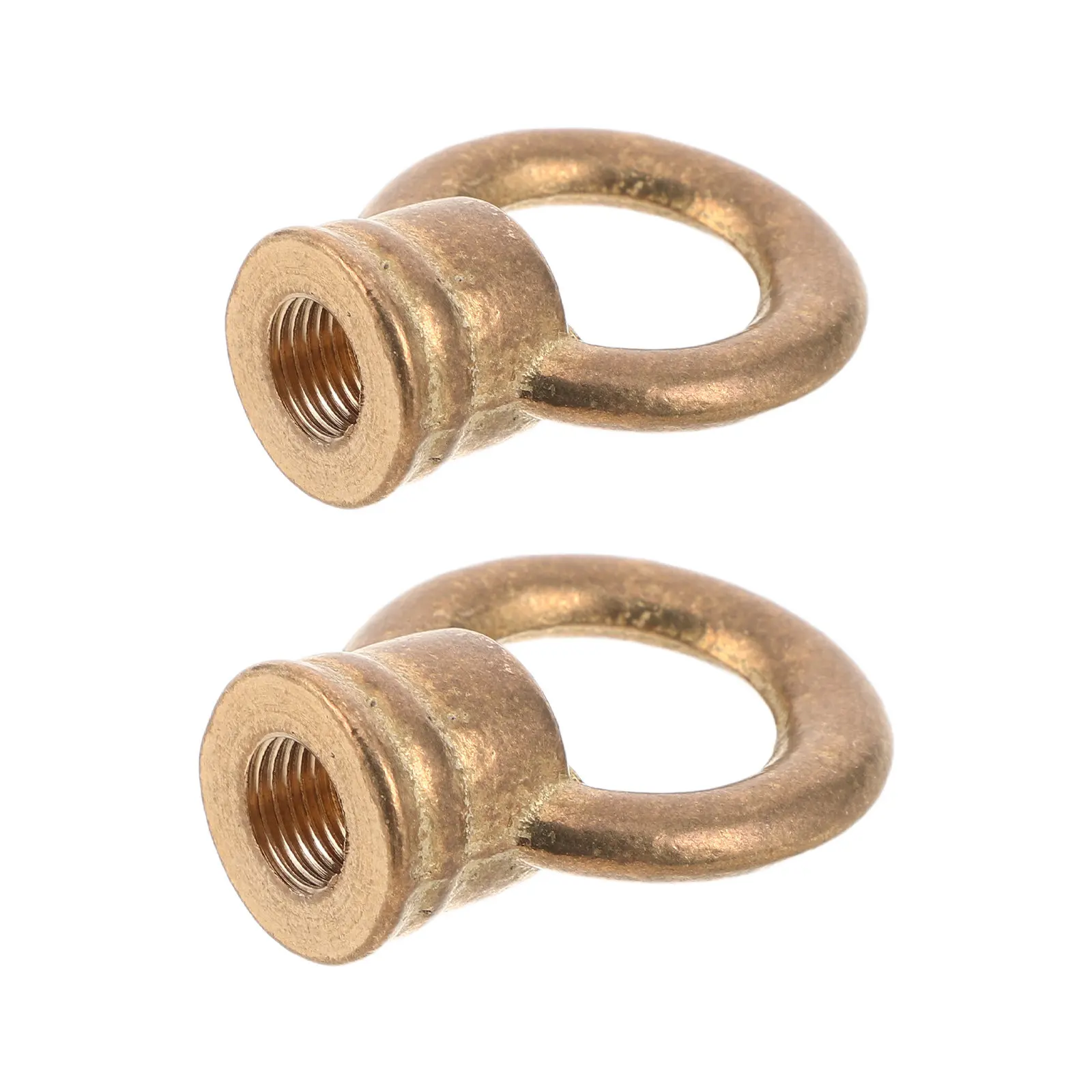 2Pcs M10 Threaded Hanging Hook Heavy Duty Brass Ceiling Ring for Pendant Light Accessories Load Bearing Fixture Parts