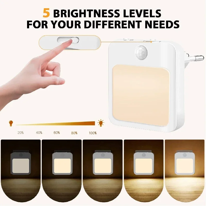 Motion Sensor LED EU/US Plug Lamps Children'S Light Wireless Night Lamp For Bedside Table Bedroom Nigh_maomaolike.com