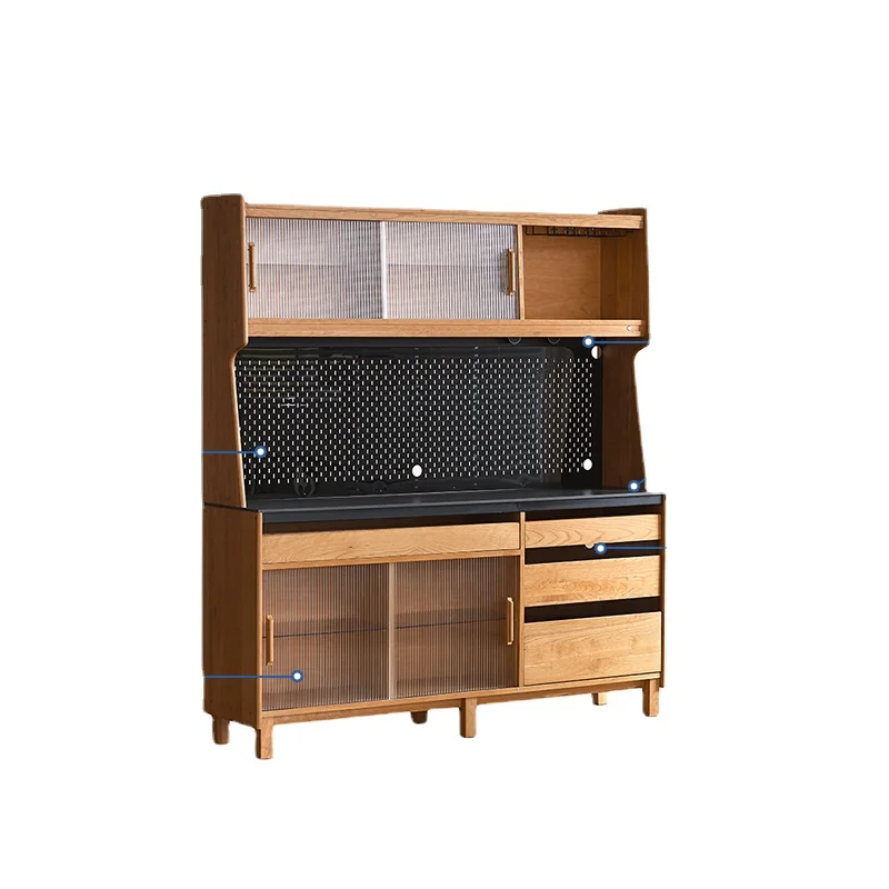 Sideboard kitchen cupboard tea cabinet solid wood wine cabinet storage locker