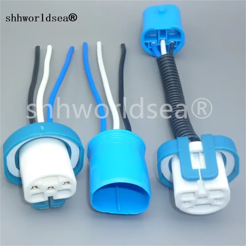 Shhworldsea 2pcs 9004 9007 HID ceramics Connector 9004 9007 auto Xenon Light Plug Female Adapter HB1 HB5 Halogen Bulb Socket