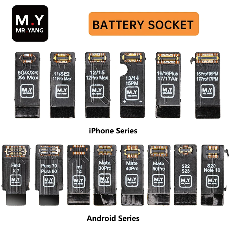 YCS M.Y Battery Buckle Battery Stand Soft Row for iPhone 8-17PM  Huawei Xiaomi 14 Mobile Phones Battery Buckle repair tools kit