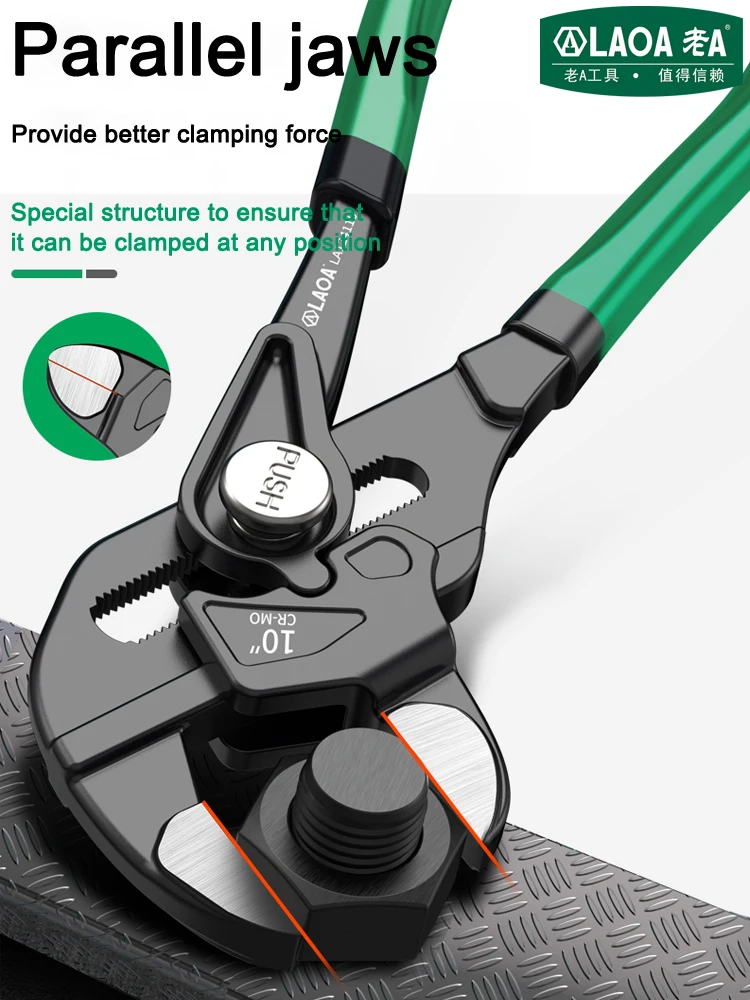 Imagem -02 - Laoa Alicate Chave de Fixação Paralela Boca Multi-purpose 10 Chave Ajustável Ferramenta de Fixação Manual la 124107 la 124110