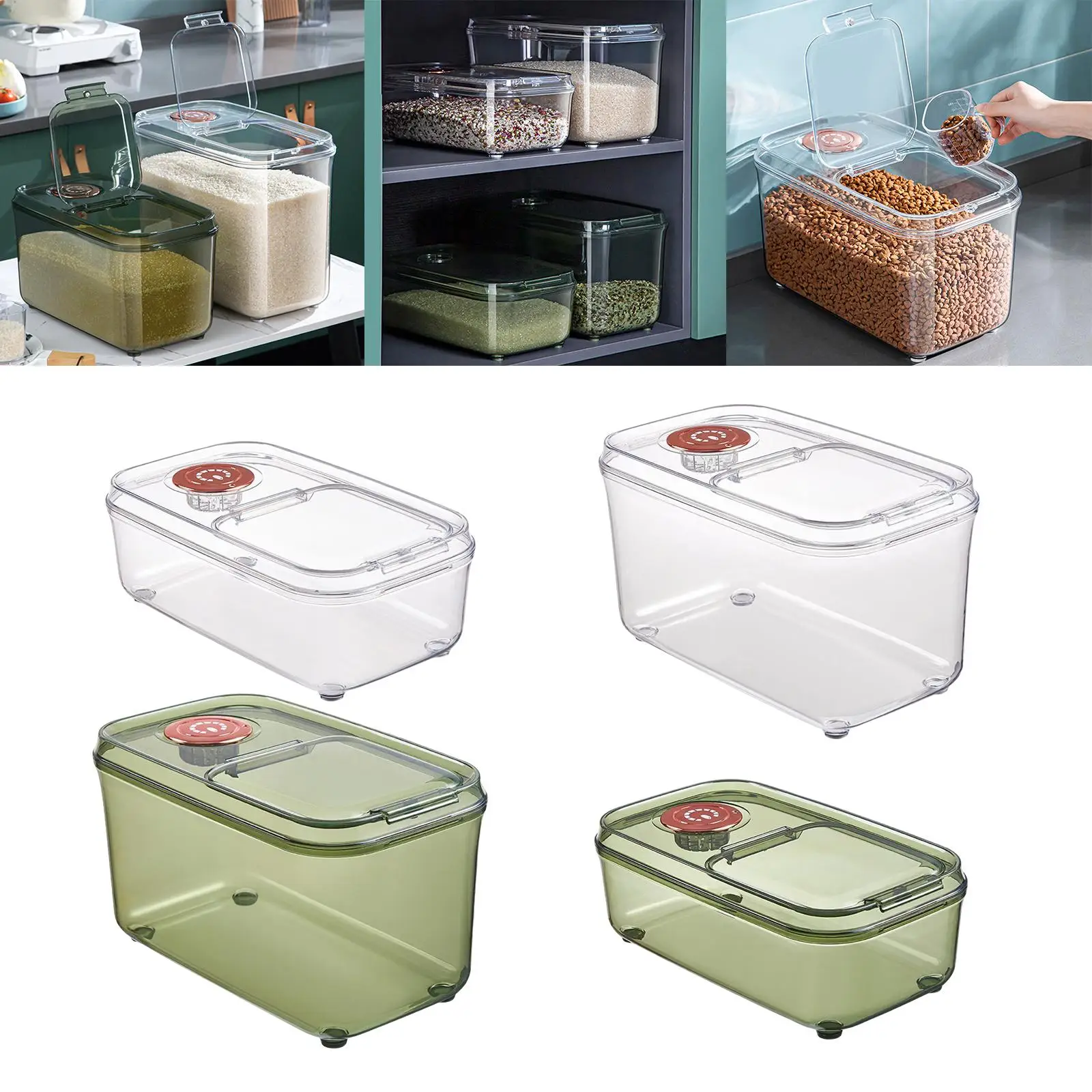 Kitchen Rice Storage Container Flour Cereal Bread Storage Organization 