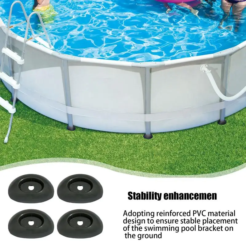 Swimming Pool Support Leg Caps Vertical Leg Replacement Pool Frame Parts End Cap Stable Weatherproof Pool Stand Base