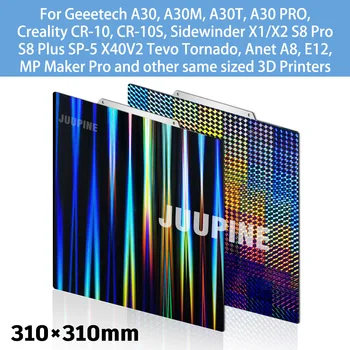 Hoja de acero de resorte H1H Lightbeam Cr10, hoja Pei de 310x310, h1h Phantom para Creality CR-10/10 S3 Anet A8 + Artillery CR-10S X2