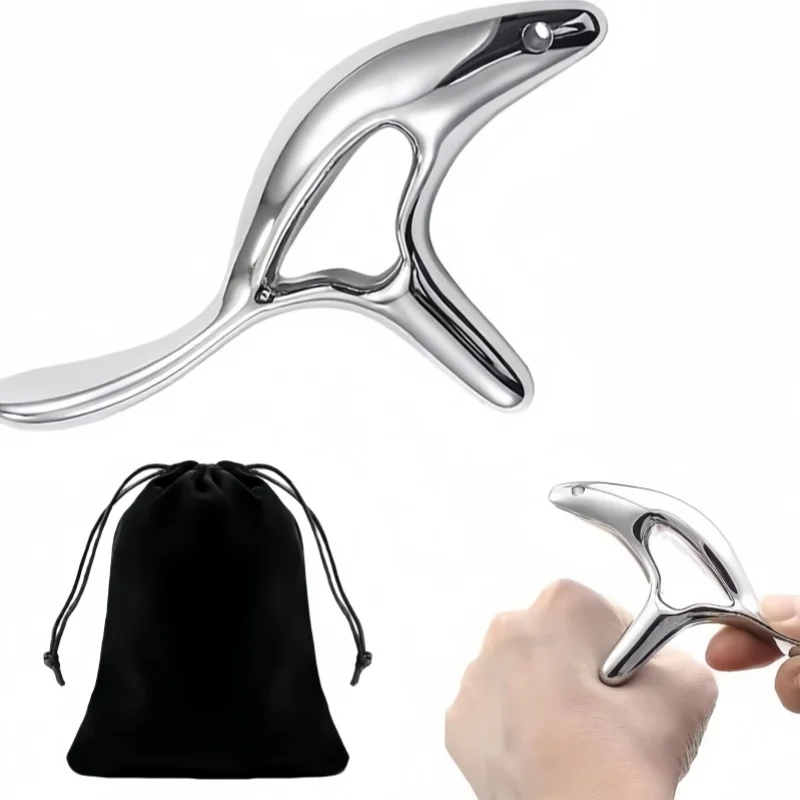 

1pc Triangle Massage Stick Metal Meridian Acupuncture Point Massager Foot Handheld Gua Sha Tool Whole Body Muscle Relaxation