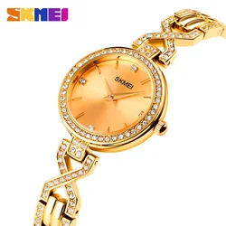 SKMEI Romantic Style Quartz Women's Watch Fashion Thin Strap Ladies Bracelet Wristwatch Female Clock Waterproof Relogio Feminino