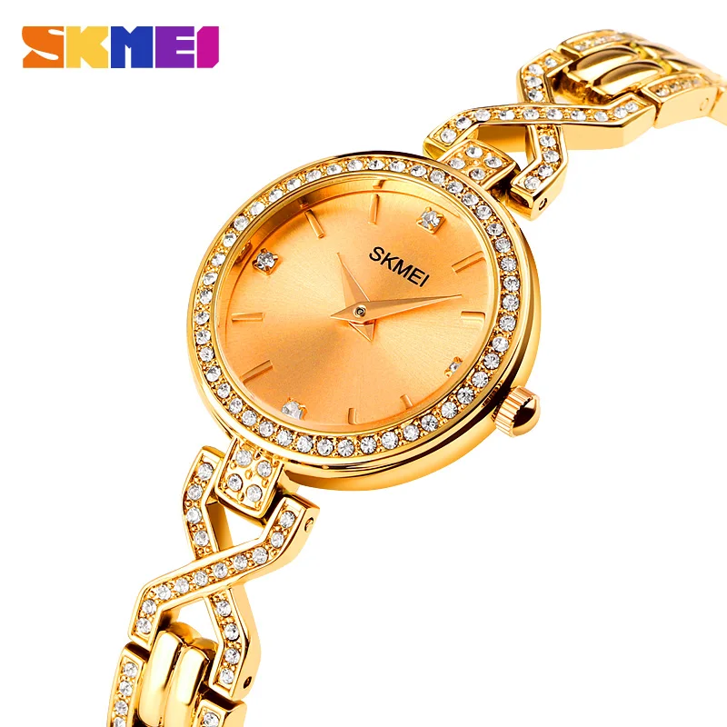 SKMEI Romantic Style Quartz Women's Watch Fashion Thin Strap Ladies Bracelet Wristwatch Female Clock Waterproof Relogio Feminino