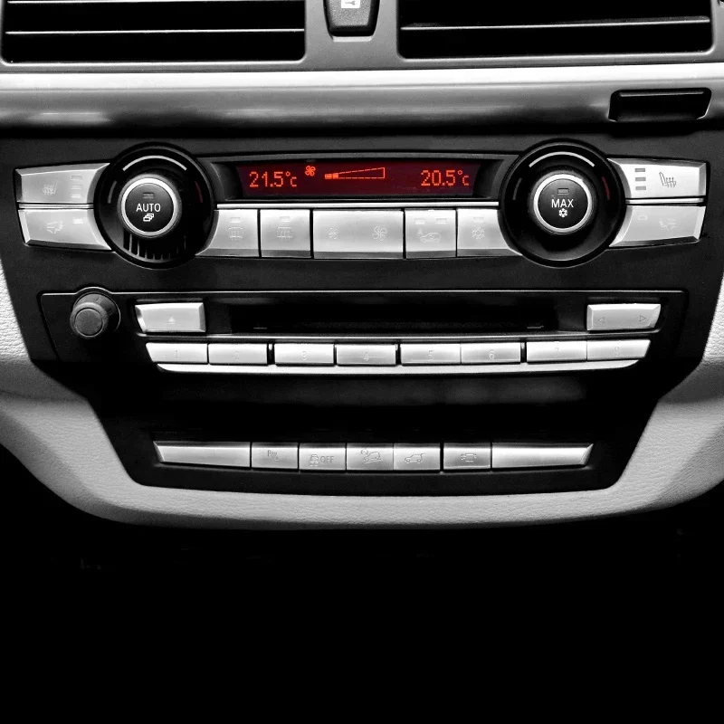 

ABS Car Interior Center Console Panel Windows Control Button Sticker Trim For BMW X5 X6 E70 E71 Auto Protector Cover Accessories