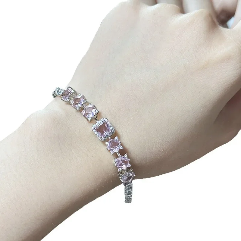 MDL مويسانيتي نمط الأصلي الجنية نمط الأميرة الوردي سوار ستار نظام تصميم 18K مطلية بالذهب