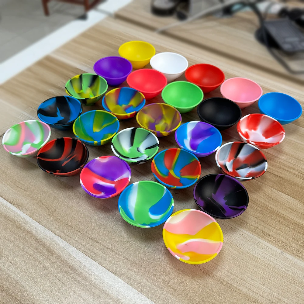 10Pcs Silicone Bowl 50/67/90mm Diameter Tobacco Herb Smoking Accessories For Smoke For Grinder Gourd Storage Box Container Gift view 3