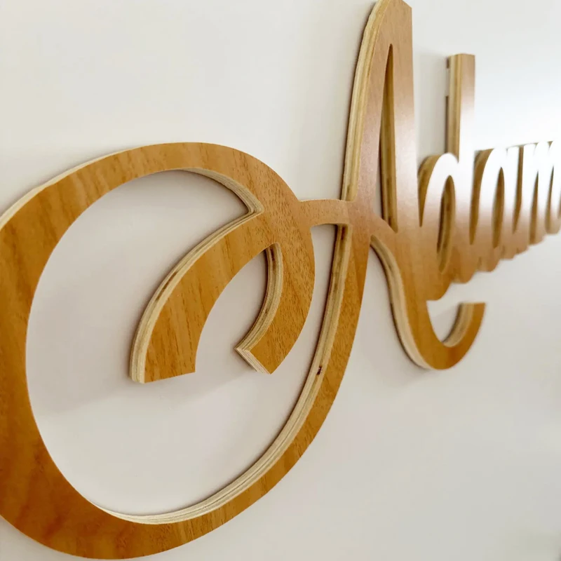 

Custom name tag wooden baby name hollow wooden tag children's name children's room decoration name wall decoration baby gift