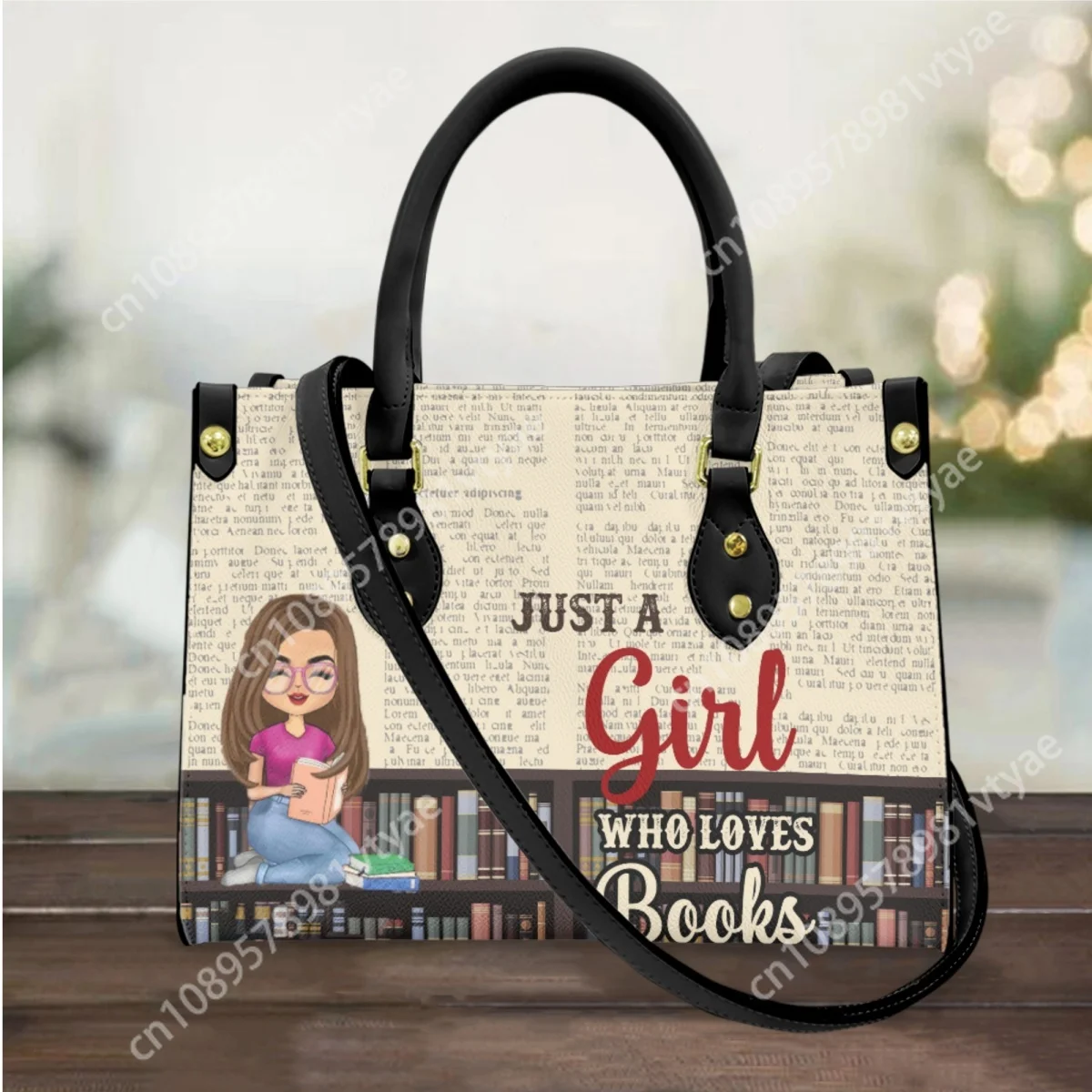 

Just A Girl Who Loves Books Cross Body Bags for Women Luxury PU Leather Female Tote Shoulder Bags Woman Handbags bolsa feminina