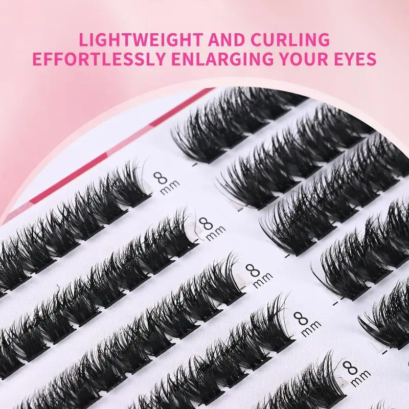 30 Rows Cluster Lash Extensions 8-16mm Mix Fluffy 60D 80D 100D Individual Eyelash Extension Cluster Fake Eyelash Tool
