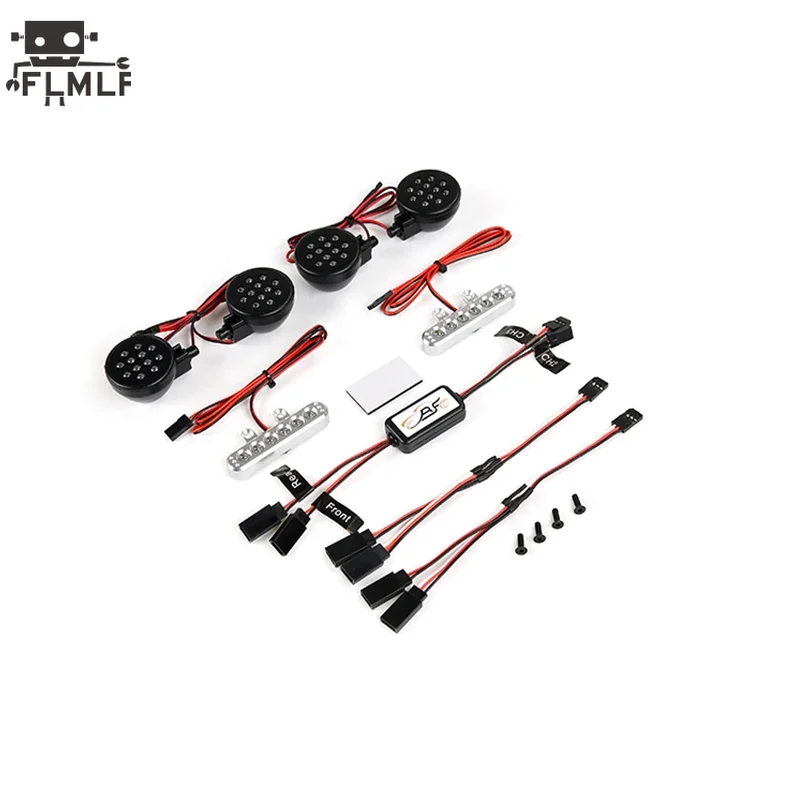 Faro anteriore Lampada + Luce posteriore Set di luci a LED 2 Fit 1/5 RC AUTO HPI ROFUN BAHA ROVAN KM BAJA 5T Giocattoli Parti