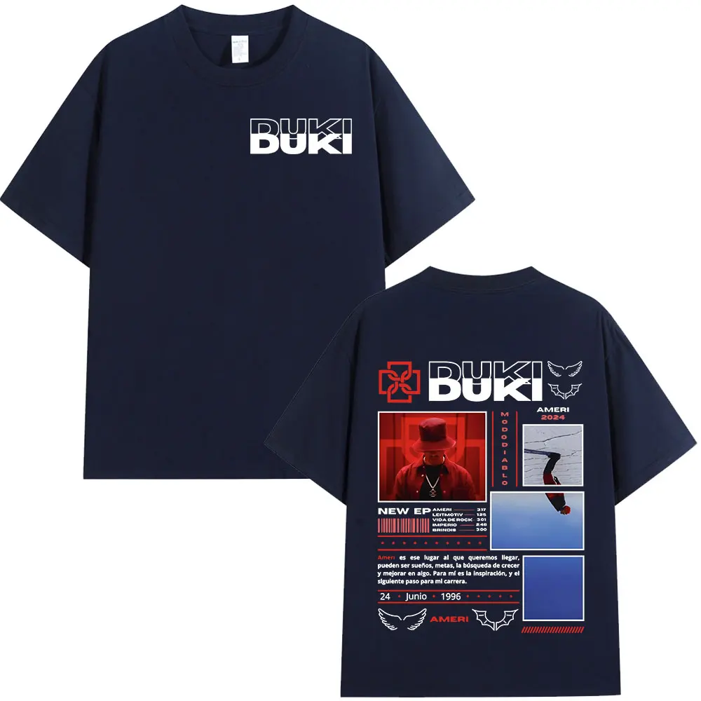 Rapper Duki Ameri Tour Graphic T-shirts Men's Women Fashion Hip Hop Oversized O-Neck T Shirt Comfort Cotton Short Sleeve T-shirt