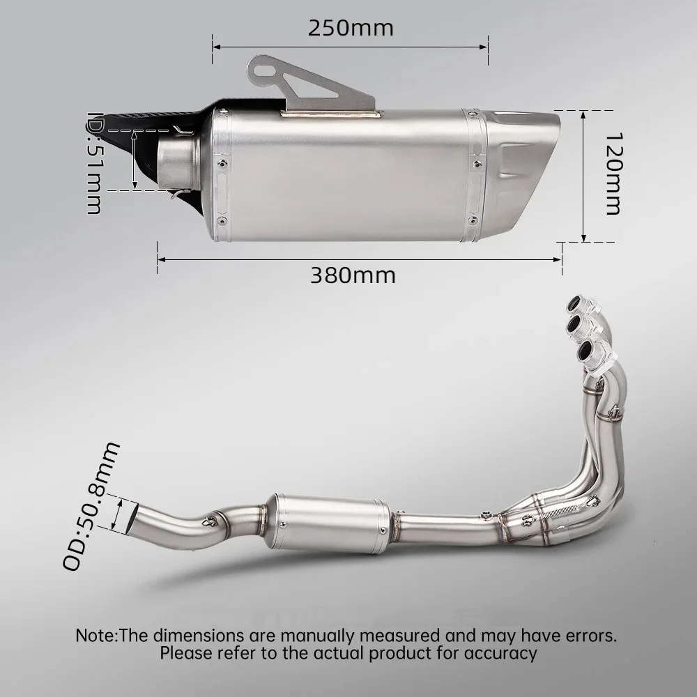 2022-2025 silenciador de escape moto For Daytona 660 2024-2026 Tiger Sport 660 Trident 660 2021-2025 Dual Oxygen Sensor