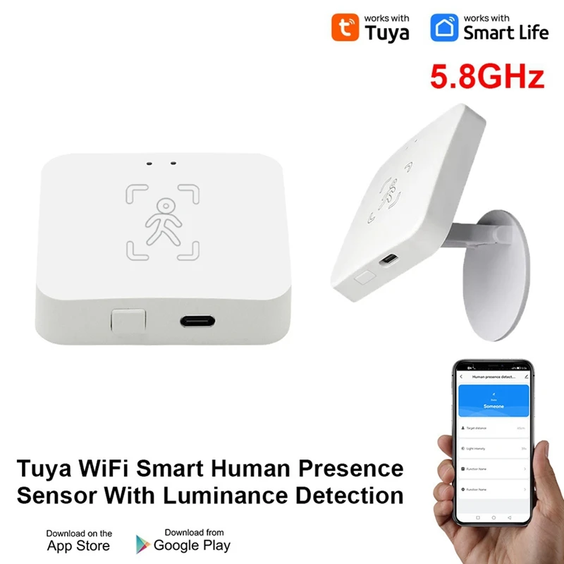 

HOT SALE Tuya Zigbee Human Presence Detector With Holder Smart Human Body PIR Sensor Mmwave Radar Microwave Motion Sensor Detect