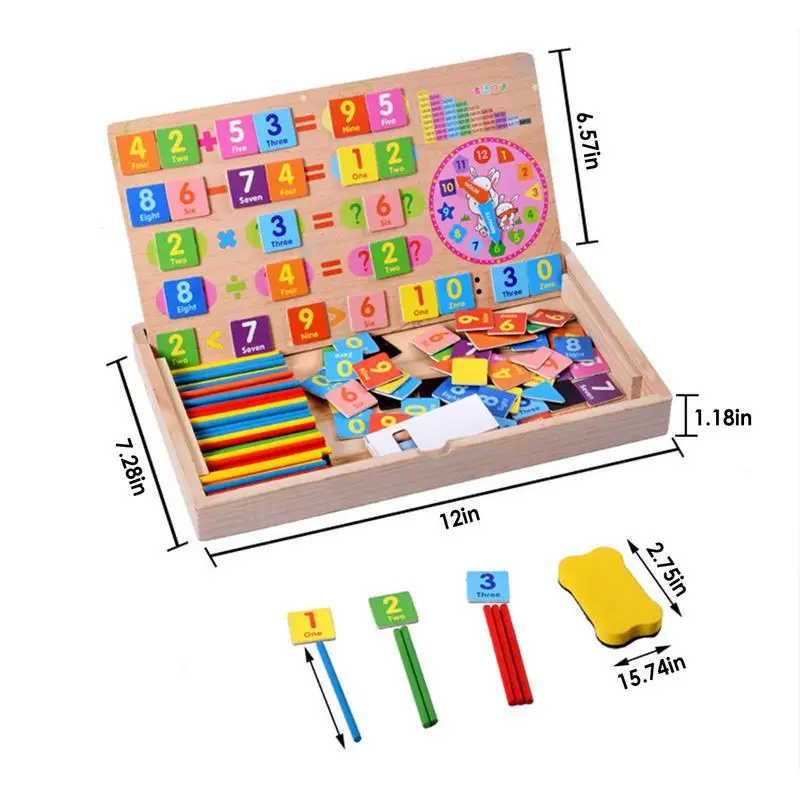 Bâtons de comptage, cartes de nombres et tiges de comptage, jouets d'apprentissage alth, zones scolaires et salle d'irritation, bâtons mathématiques Montessori