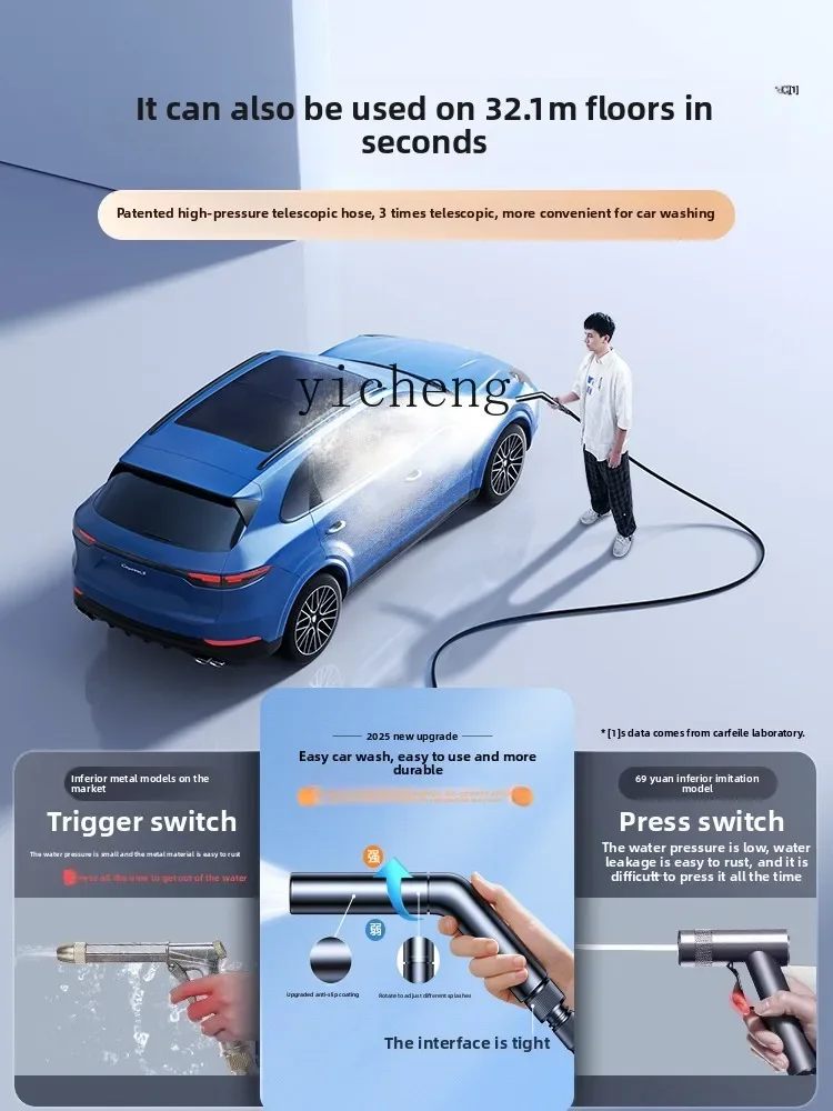 TQH car wash water gun high pressure household nozzle super strong pressure increasing artifact telescopic water pipe soft
