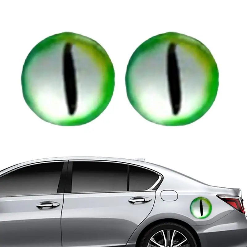 Headlight Decals Beast Eyes 3D Stereo Round Eyes Stickers Car Window Bumper Stickers For SUVs RVs Trucks Motorcycle