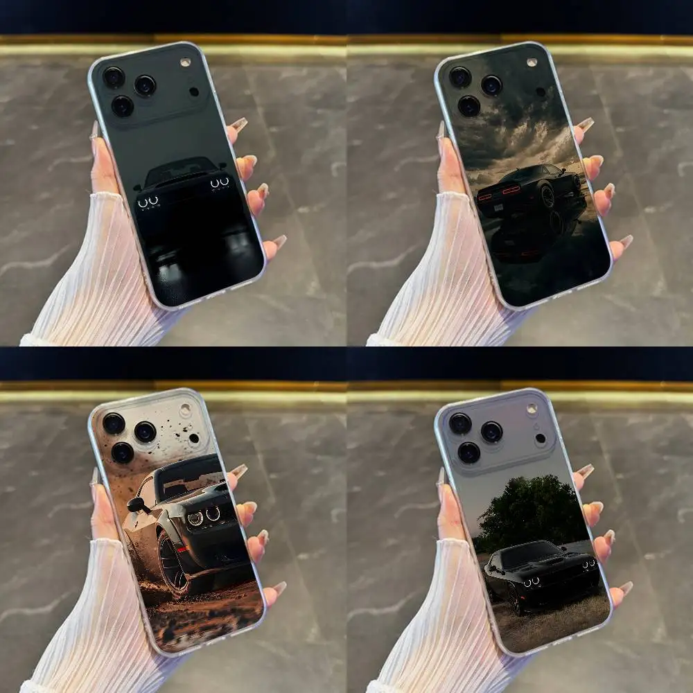 

Car Dodge challenge S-SRT Phone Case For iPhone 17,16,15,14,13,12,11 Pro,Max,Plus,X,XS,XR,SE4,E Mini Transparent Soft Cover