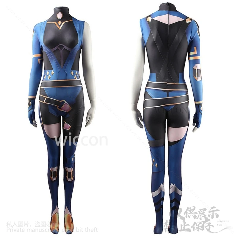 Anime Game Valorant Cosplay Reyna Costume Sexy Jumpsuit Outfits Children Men Women Halloween Carnival Suit Wigs Ring Props Cos