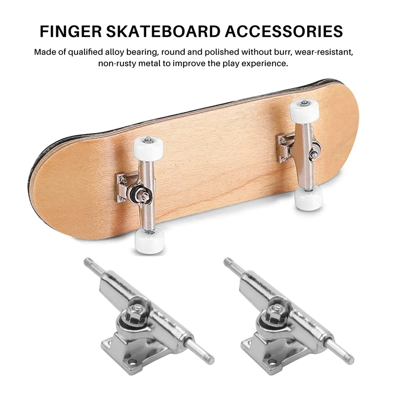 10 Pcs 29Mm Fingerboard Trucks Finger Skateboard Deck With Nuts With Spanner Screwdriver For Finger Skateboards