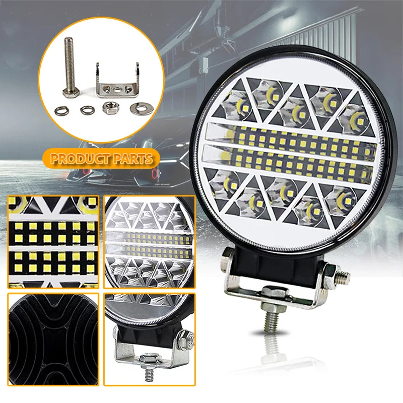 

2Pcs 102W Car LED Bar Work Light White Strobe 34LED Car Work Lights LED Roof Spot Lamp 4x4 Atv Suv Driving Fog Headlights