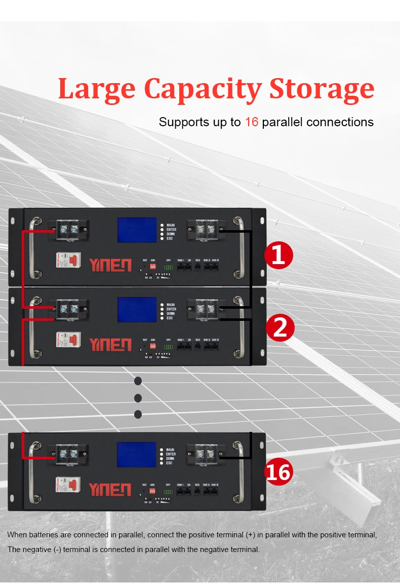 100ah 200ah 300ah Mobile Stack Lifepo4 Battery Pack 51.2v With Inverter In Parallel For Home Energy Storage 5kwh 10kwh 15kwh