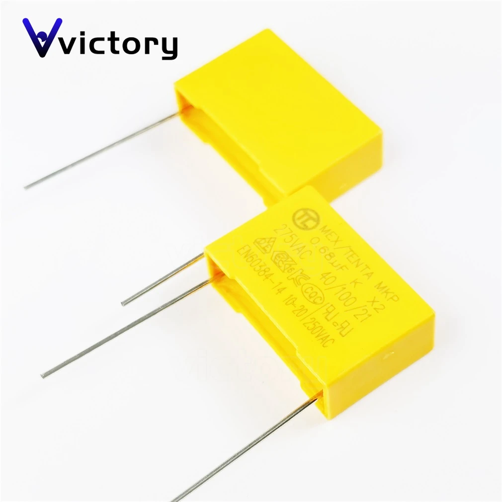 20 pieces Safety Capacitor X2 275V684K 275VAC 0.68UF 680NF Pin pitch 15MM 22.5MM Capacitor