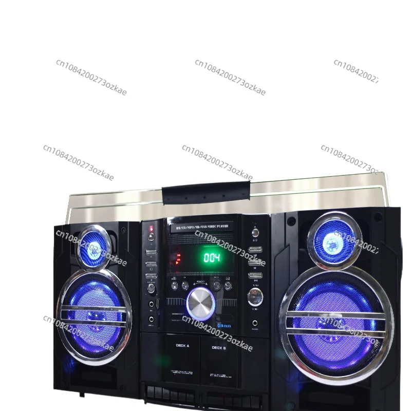 Retro Dual Card Tape  All-in-one Machine SD Card U Disk CD Bluetooth Multi-function Radio Karaoke Stereo