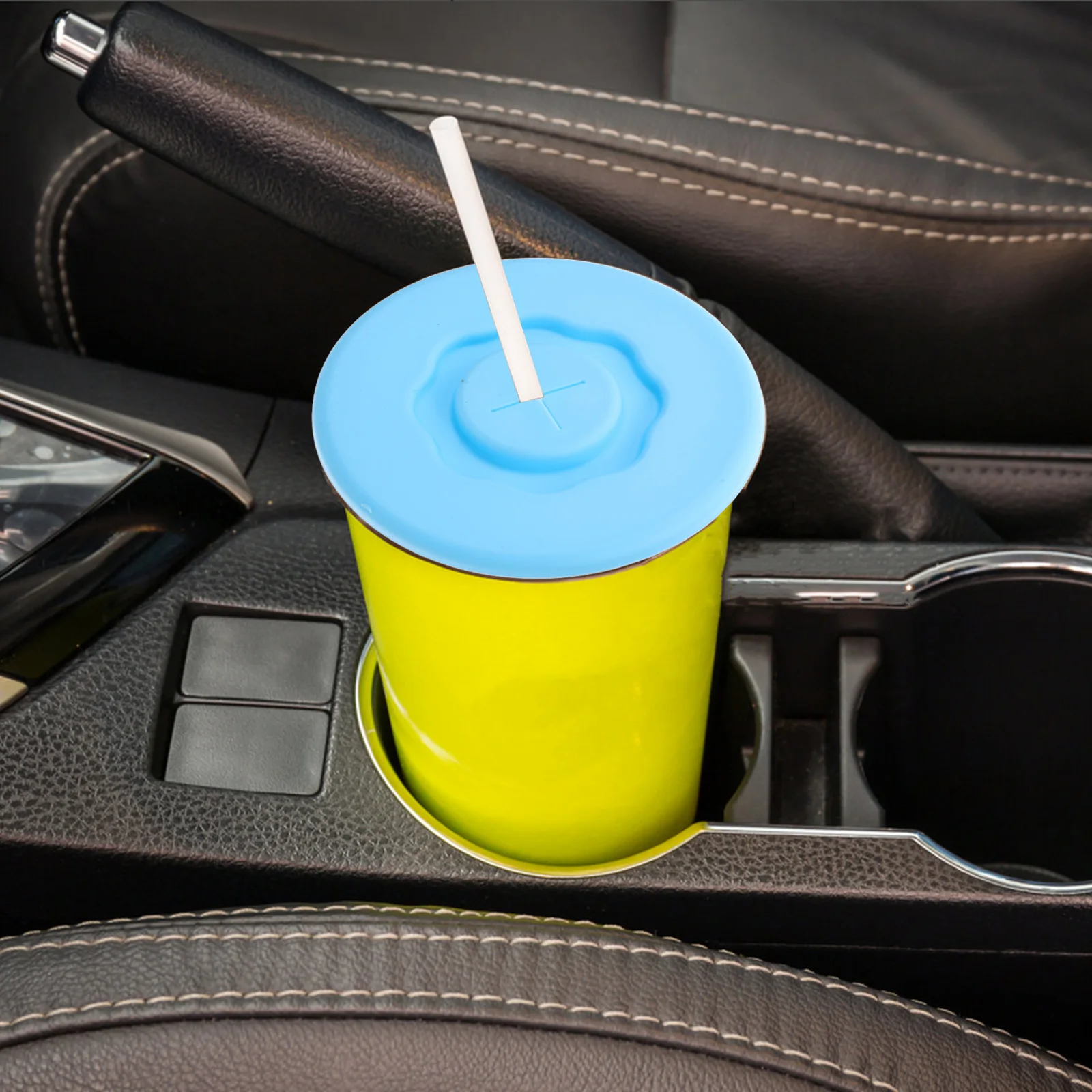 

4Pcs Reusable Silicone Cup Lids Straw Hole Round Mug Sealing Covers Spill Proof Dust Proof Coffee Cup Cap 85-92mm