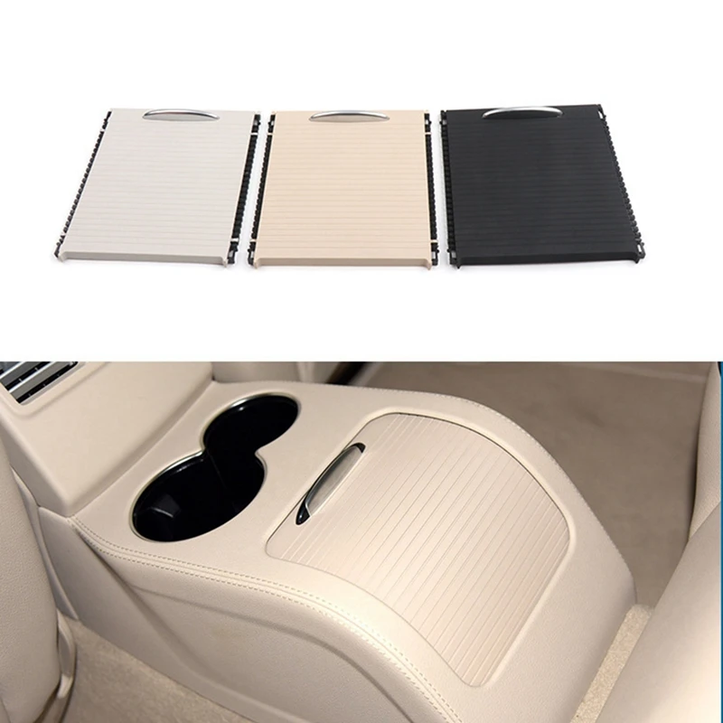 

Car Rear Water Cup Holder Roller Blind Component For Mercedes E Class W212 2009-2015 Rear Storage Box Roller Blind White-Gray