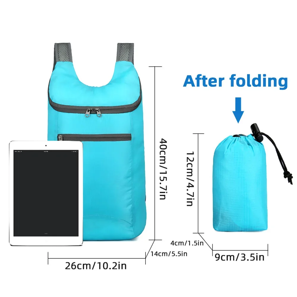 20L Lightweight Foldable Packable Backpack Bag Outdoor Folding Waterproof Backpack Travel Daypack Bag Sports Daypack Men Women