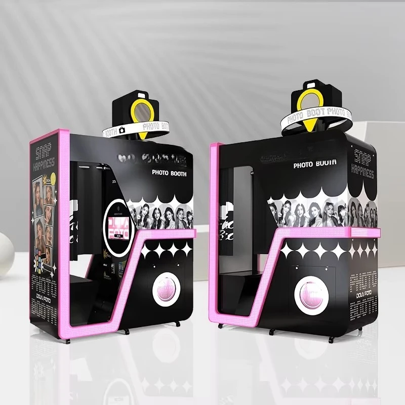 New Arrival Disco Photobooth Portable Touch Screen Vending Machine Custom Photo Booth for Cinema Theme Park Bar Activities
