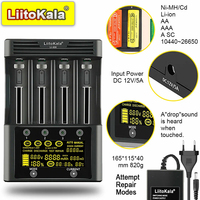 LiitoKala Lii-600 3.7V 3.85V Li ion 18650 1.2V 1.5V Ni MH AA AAA 3.2V/3.65V LiFePO4 Rechargeable Smart Repair LED Charger
