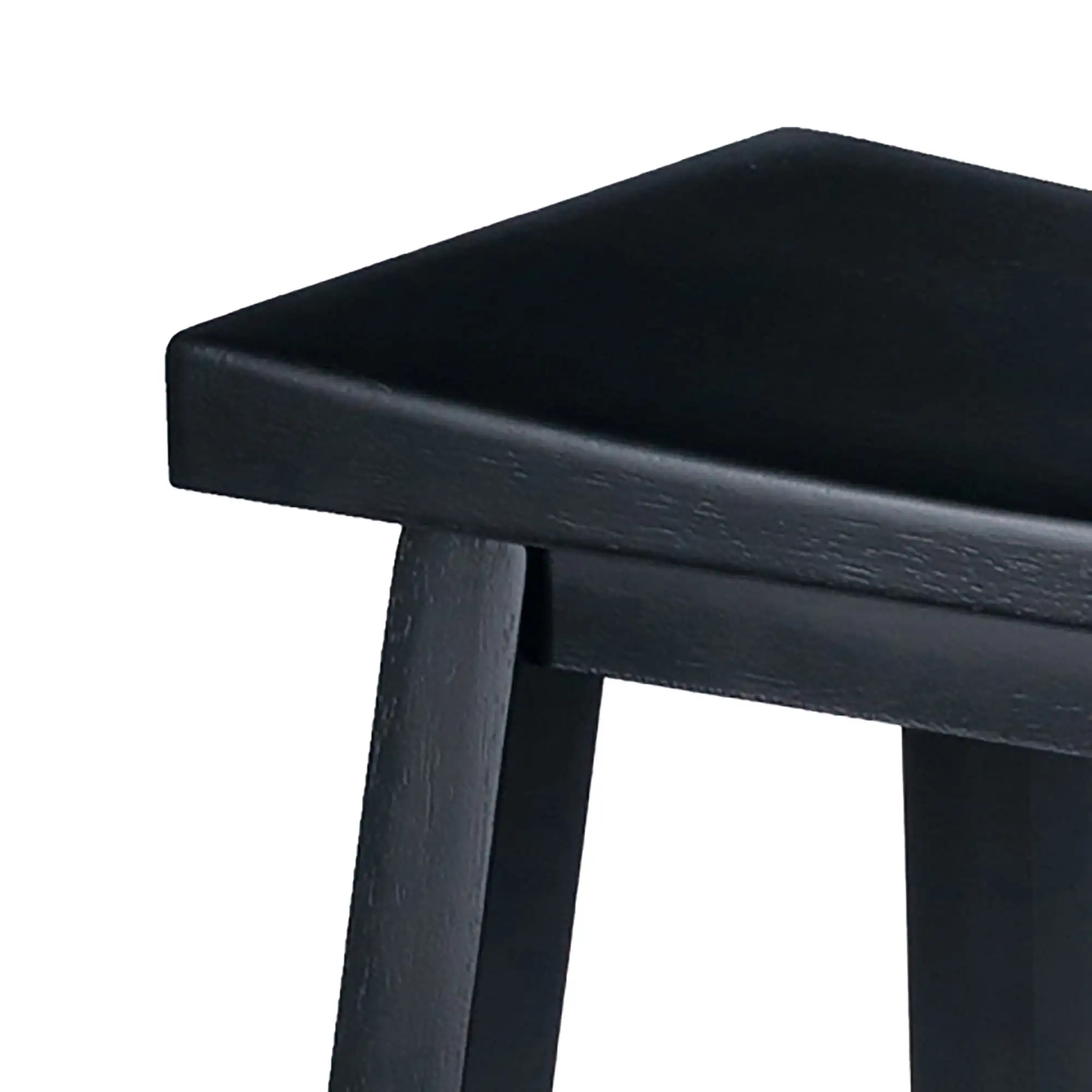 Assento sela madeira Winsome, Counter Stool, acabamento preto