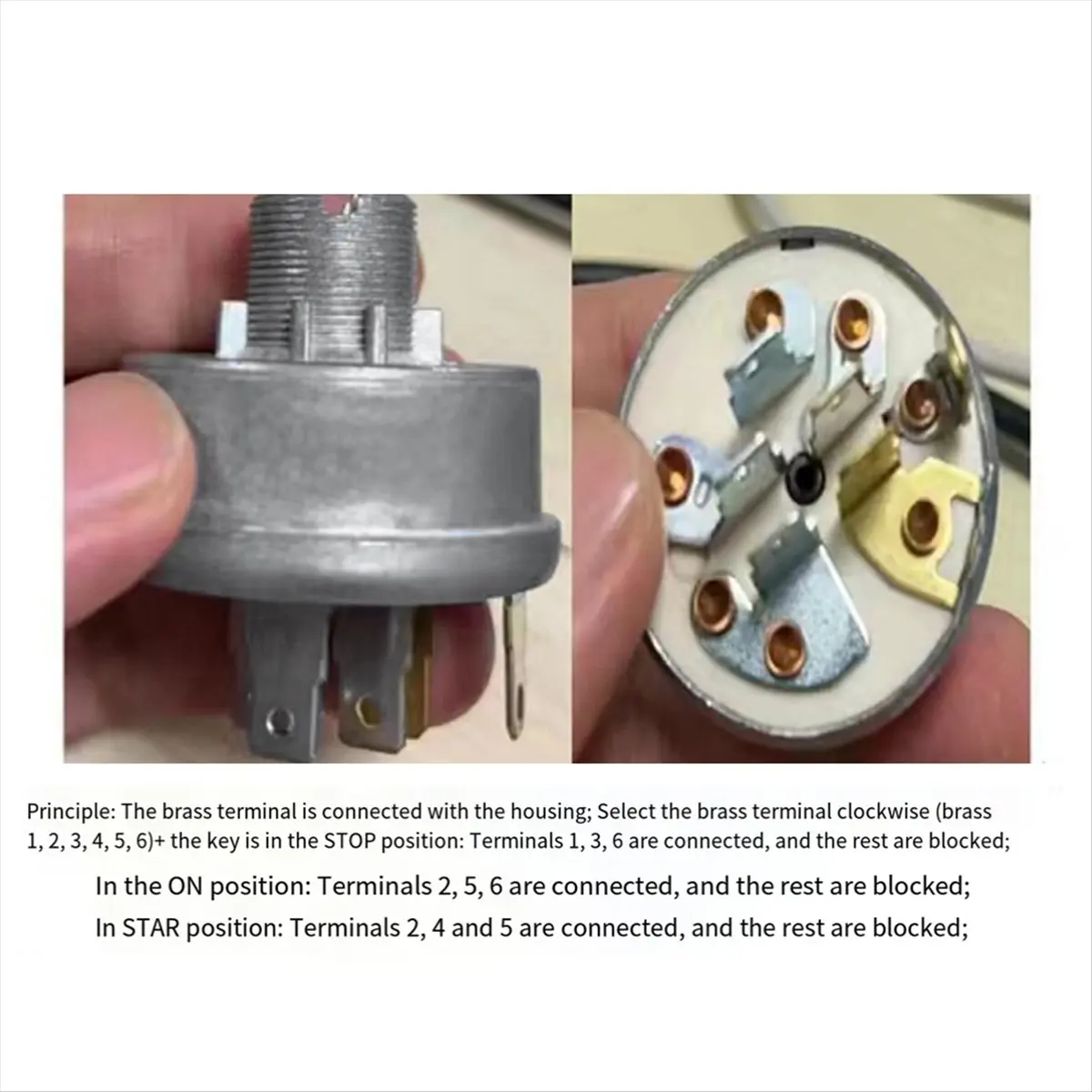 MALL Lawn Mower Ignition Switch 6-Pin Ignition Switch for Lawn Mowers and Agricultural Vehicles Tractor 532102972 /33-399