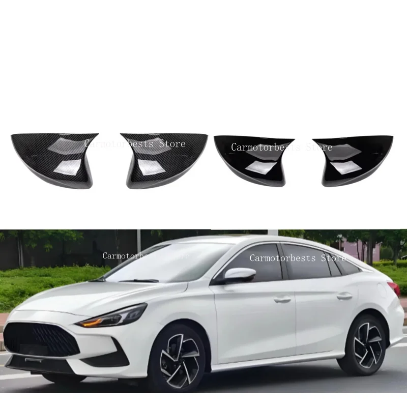 Car Side Rearview Mirror Cover Fit  For MG 5 MG5 2021Mirror Exterior Door Rear View Case Trim Sticker Carbon Fiber