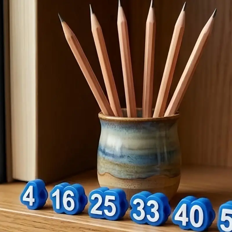 CORA 1-50 Numbered Shared Pencil Markers Set for Training, Office Desk Sorting