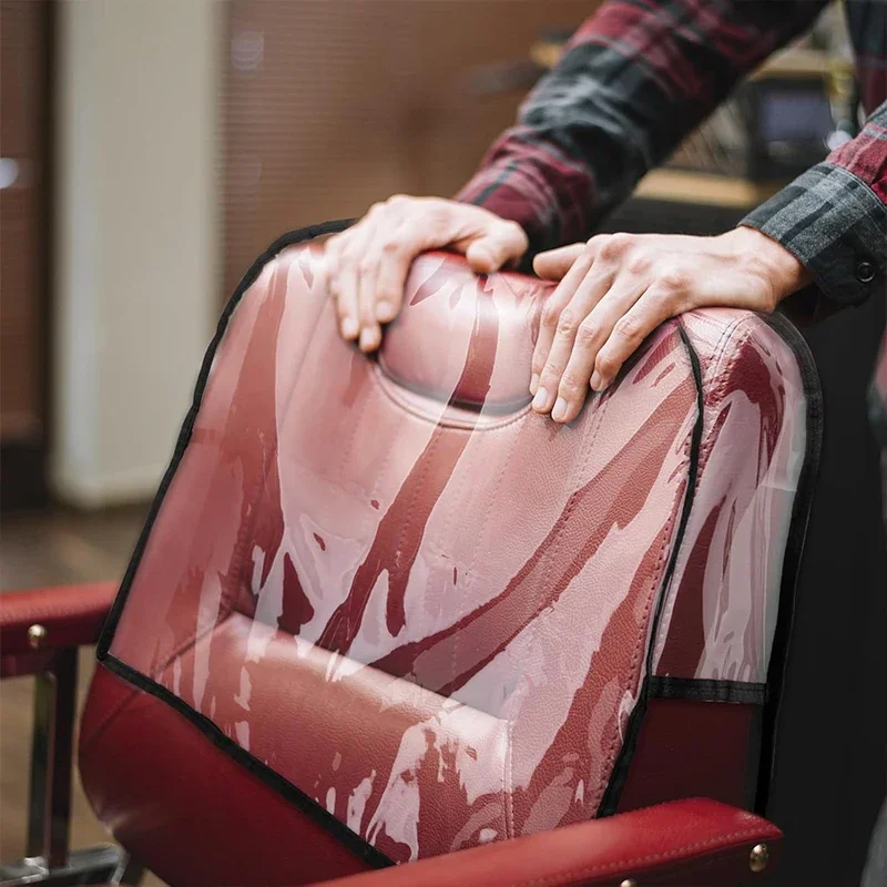 1Pcs Salon Beauty Chair Back Cover Plastic Pvc Transparent Waterproof Barber Chair Back Cover Hairdressing Styling Barbershop