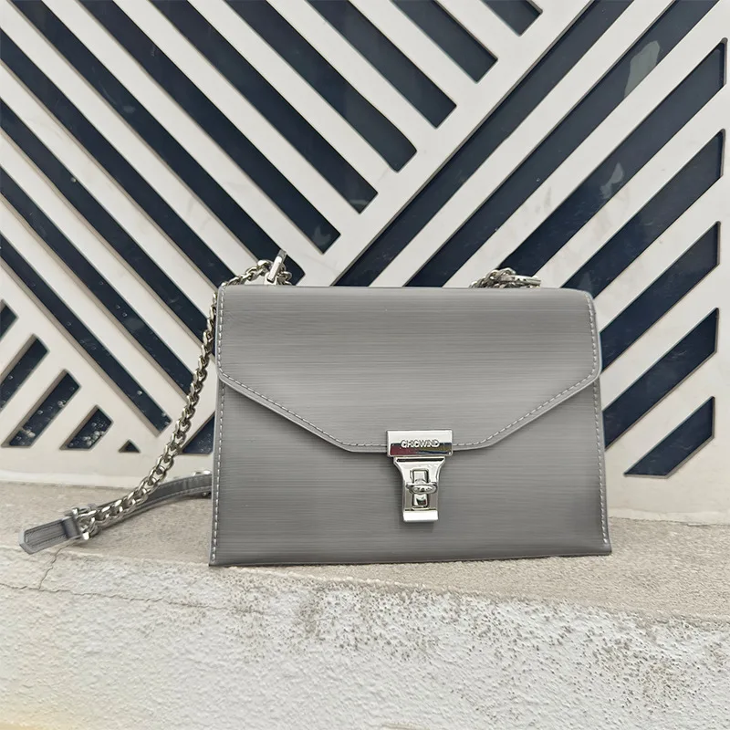 

New Women's Genuine Leather Niche Design Chain Shoulder Urban Simple Messenger Bag