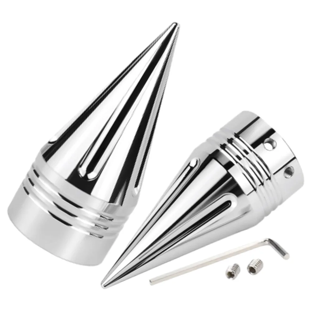 2pcs Motorcycle CNC Front Axle Nut Cover Cap Aluminum Black/Chrome for Harley Dyna Electra Street Glide Road King Sporter 1200