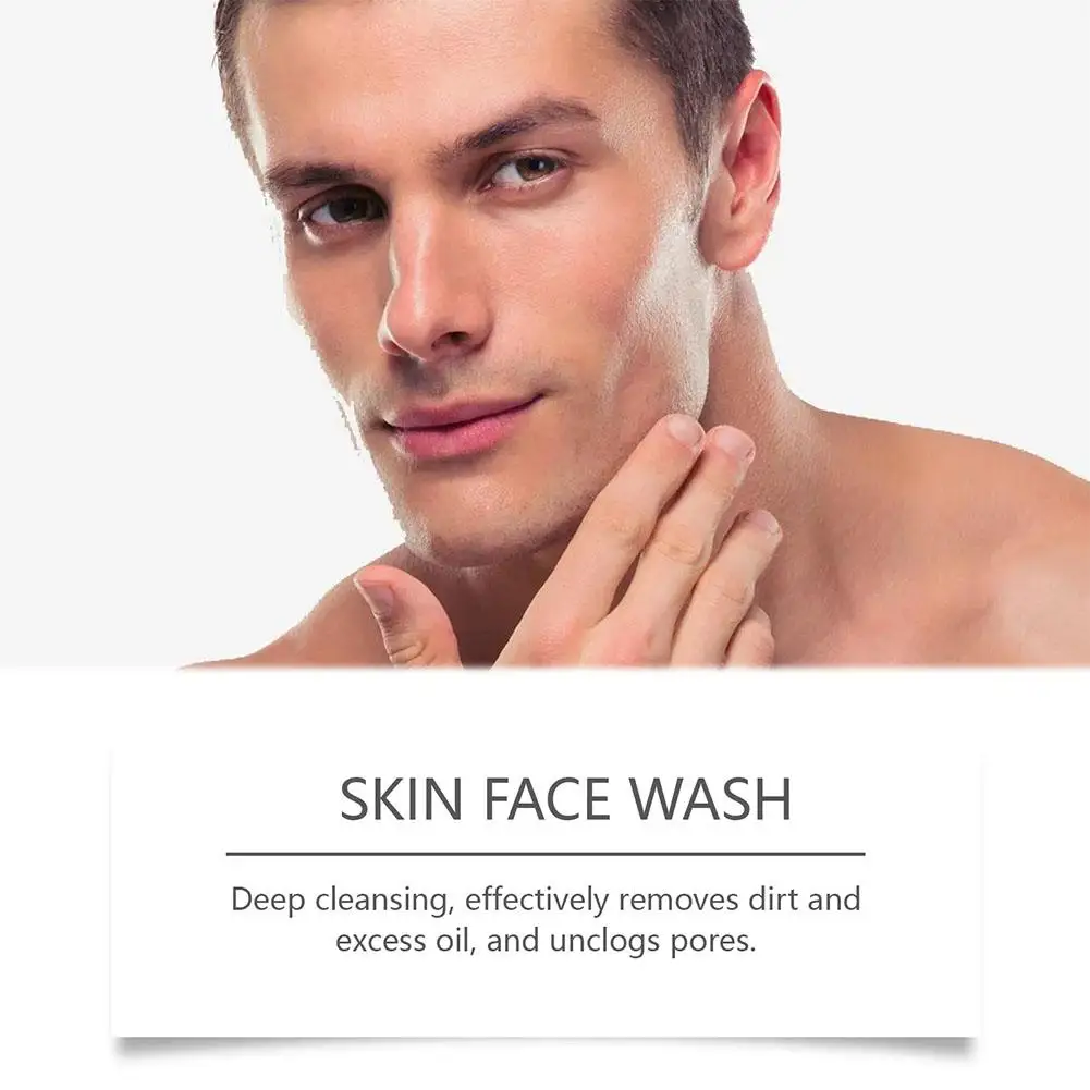 Men Facial Cleanser Face Washing Moisturizing Man Skin Oil Deep Care Cosmetics Blackhead Norishing Control Remove Scrub V0B9