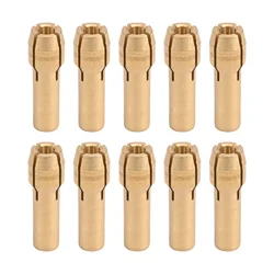 10PCS 0.5-3.2mm Drill Collet Chuck 4.2/4.8mm Shank Brass Chuck Bit Clamping Nut Adapter Rotary Tool For Electric Motor Shaft Fit